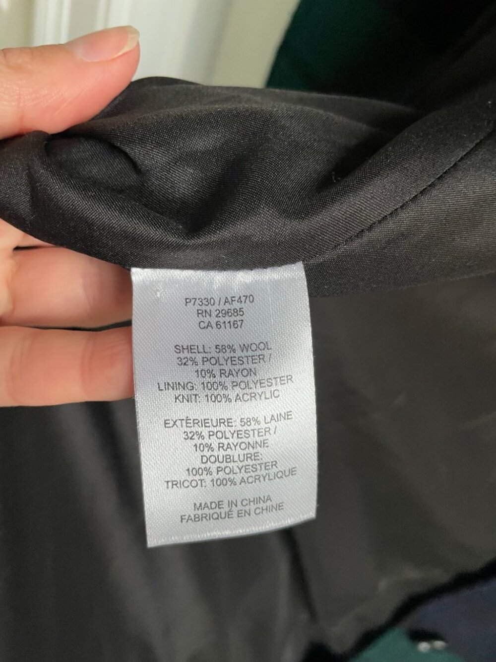 Pendleton Black Watch Plaid Wool Coat Jacket Forest Green Navy Blue Large L - Picture 11 of 15